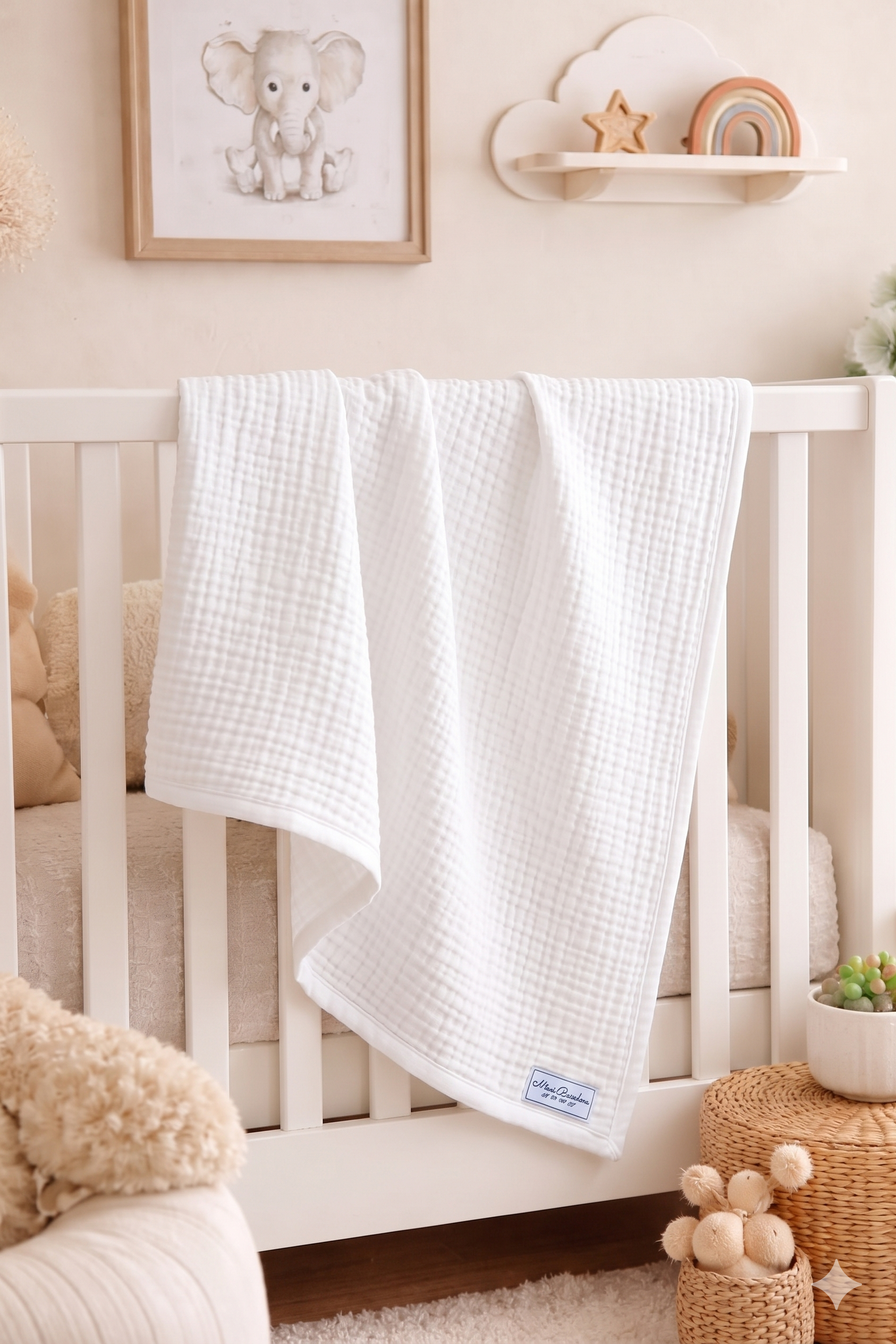 Baby Blanket White Mediterraneo