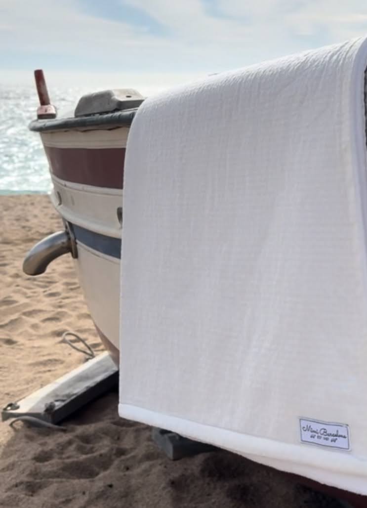 Fleece Baby Blanket White Mediterraneo