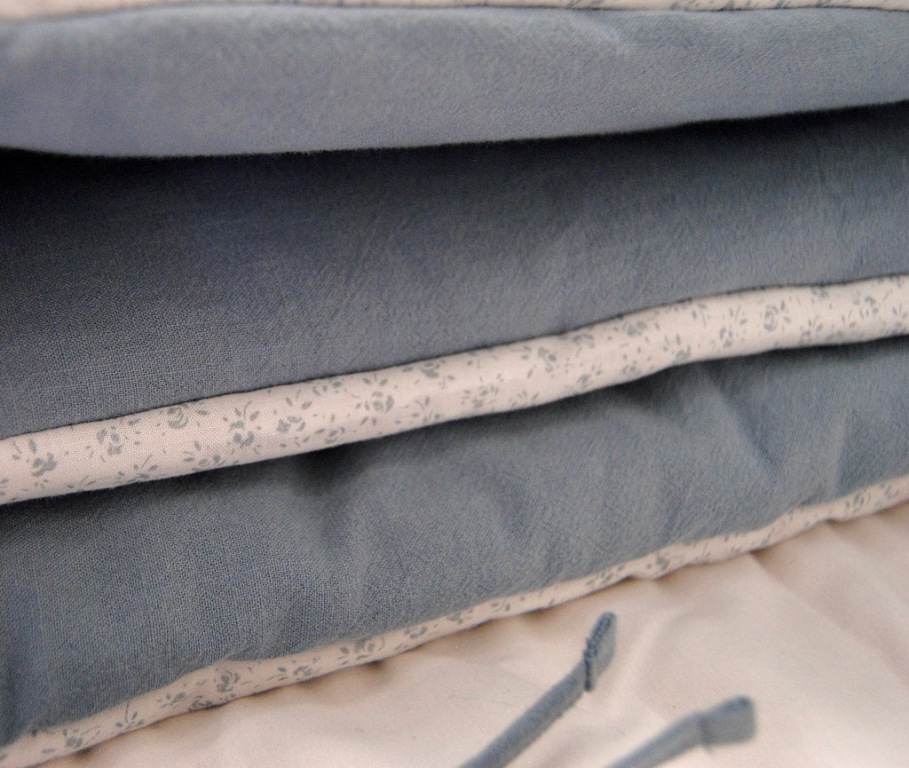 Padded Cot Bumper Viena Blue