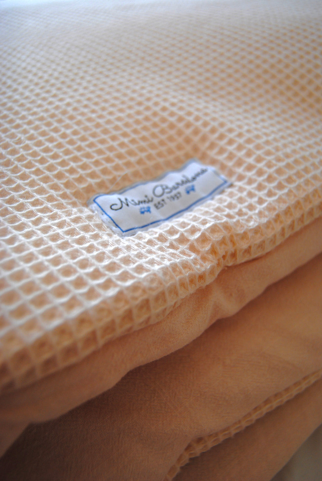 Padded Cot Bumper Waffle Pink