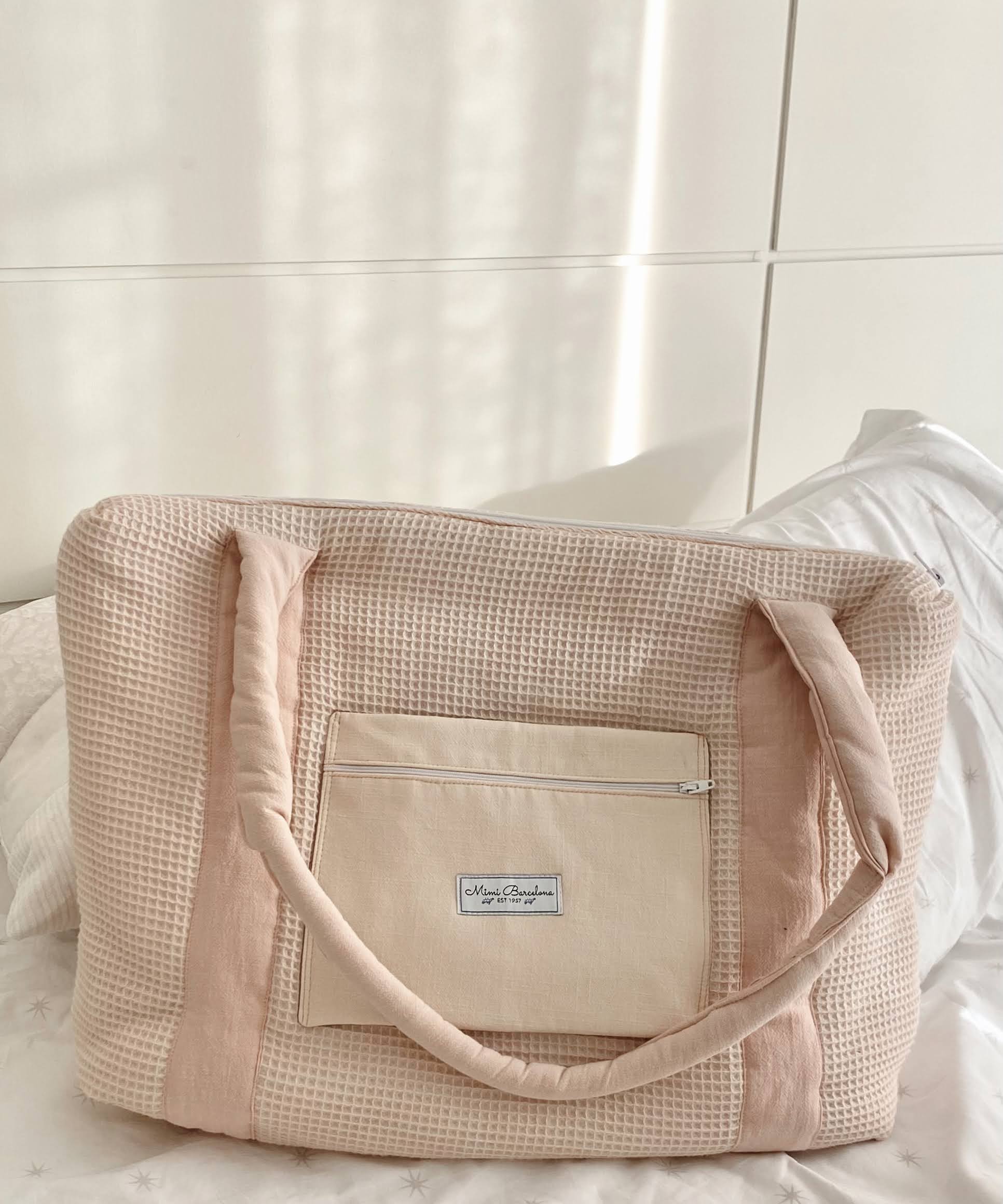 Maternity Bag Waffle Pink
