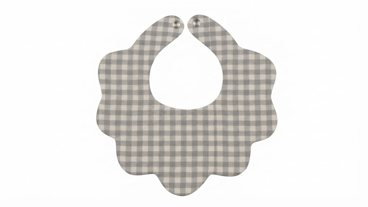 Vichy Flower Baby Bib
