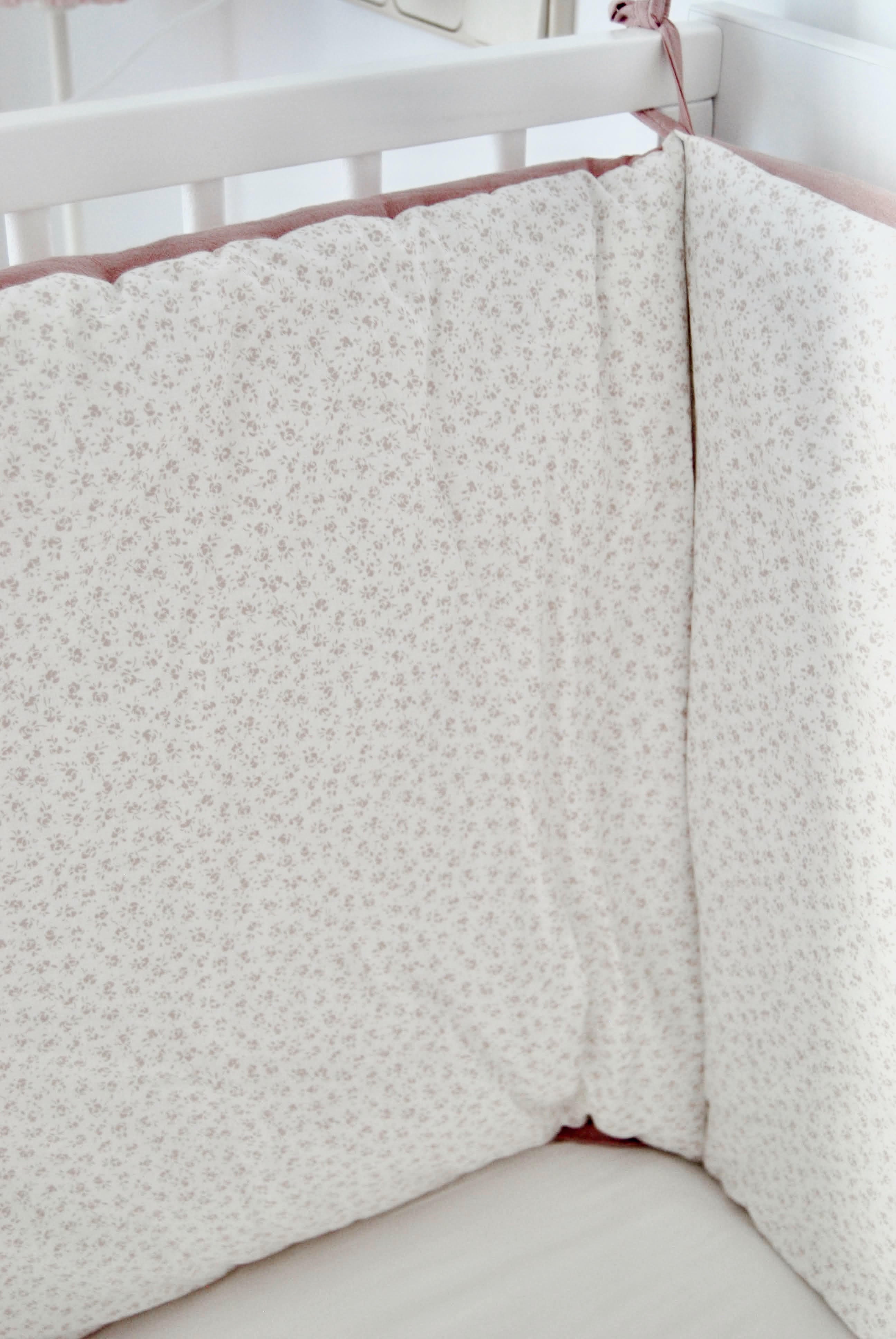 Padded Cot Bumper Viena Pink